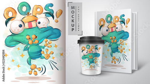 Jump frog poster and merchandising