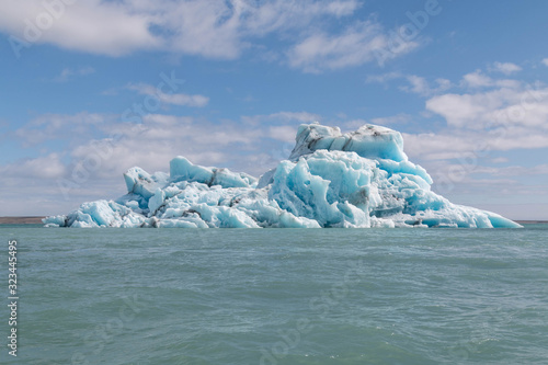Iceberg in glacier lagoon in iceland
