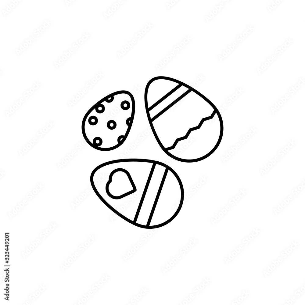 easter, eggs, celebration line icon on white background easter, eggs, celebration line icon on white background