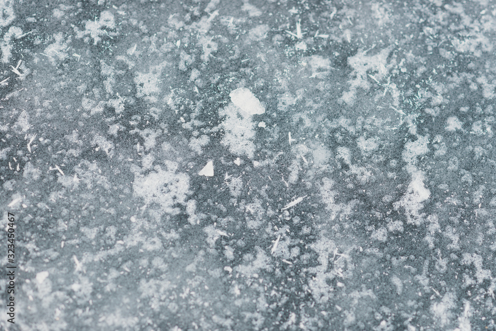Abstract frozen lake water. Winter background