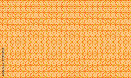 Abstract geometric pattern of orange dashed lines. Seamless vector background. 