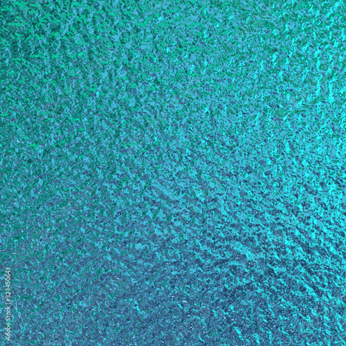 Teal green blue foil paper texture background.