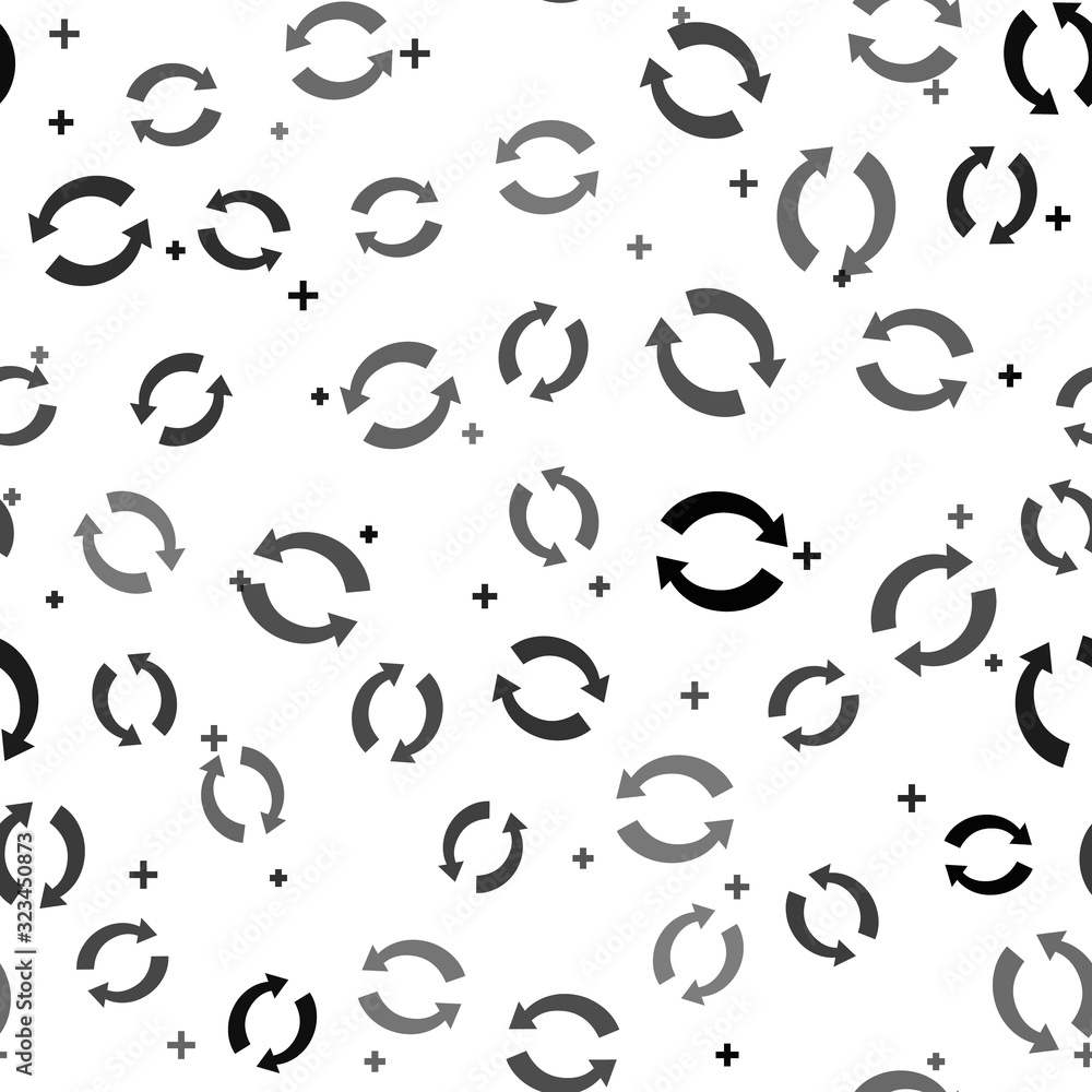 custom made wallpaper toronto digitalBlack Refresh icon isolated seamless pattern on white background. Reload symbol. Rotation arrows in a circle sign. Vector Illustration