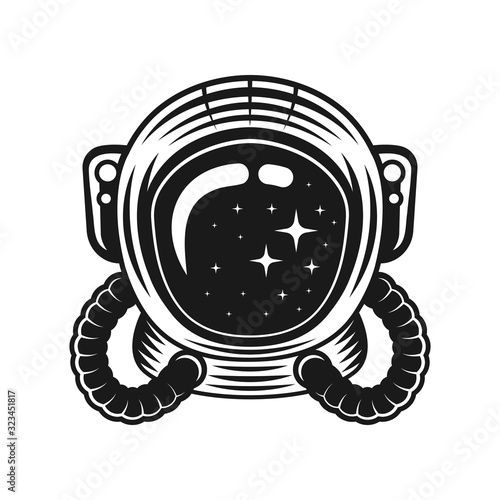 Astronaut helmet vector isolated illustration