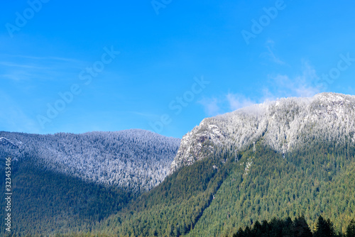 Two Snow Mountains Vancouver British Columbia Pacific Northwest.