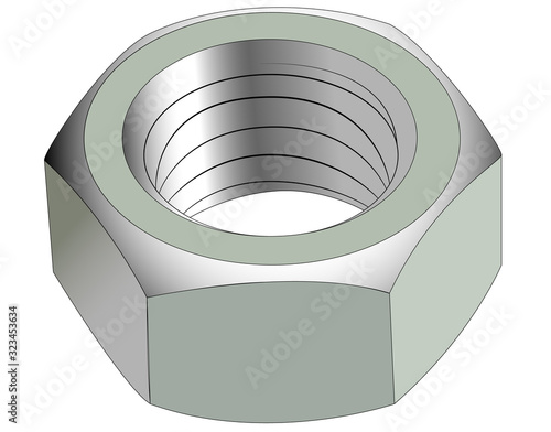 Figure nut on a white background, vector