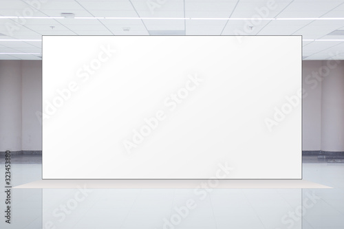 Empty space (empty wall in a bright room)Fabric Pop Up basic unit Advertising banner media display backdrop, empty background, 16:9 Panoramic banner