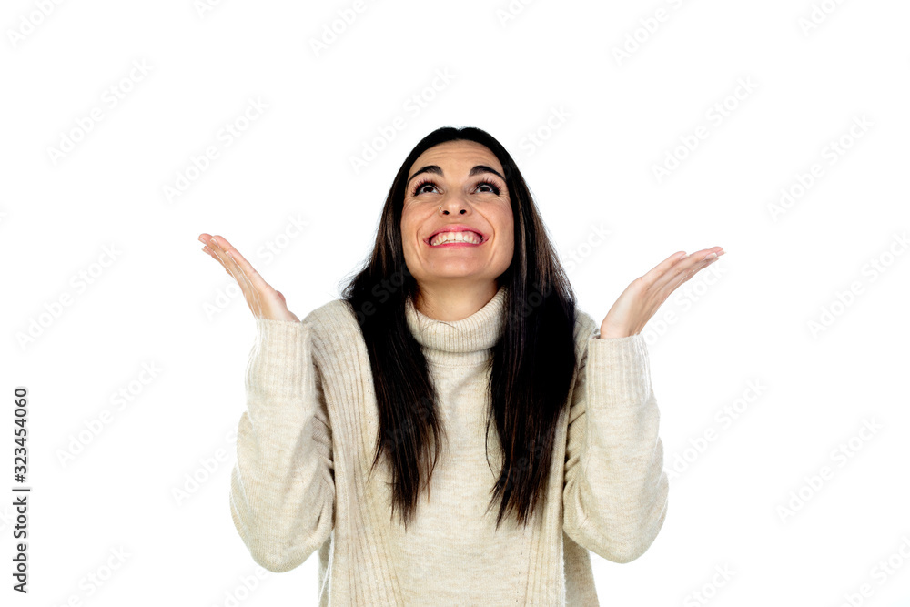 Attractive brunette woman