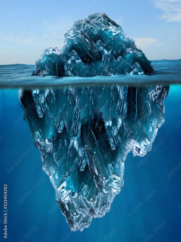 Fototapeta Tip of an Iceberg floating in the water