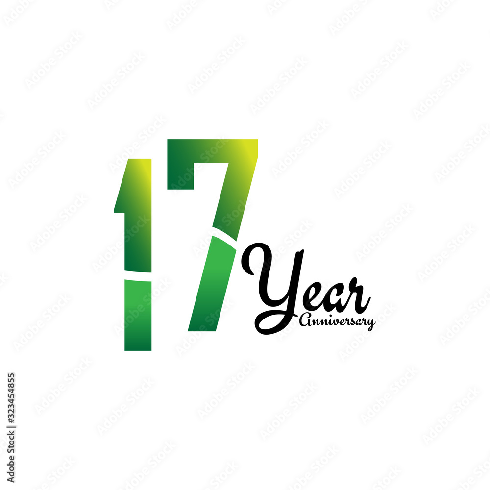17 Years Anniversary Celebration Logo Vector Template Design Illustration 17 Years Anniversary Celebration Logo Vector Template Design Illustration