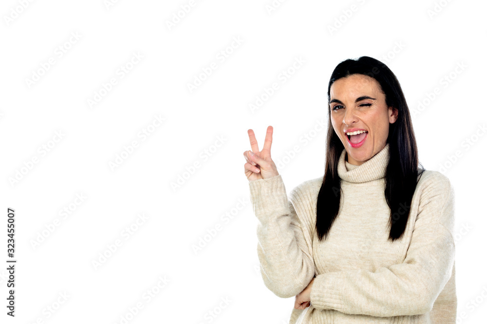 Attractive brunette woman Attractive brunette woman