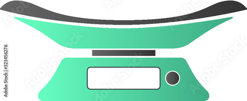 vector illustration of baby scales