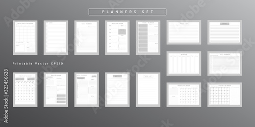 Planner sheet vector