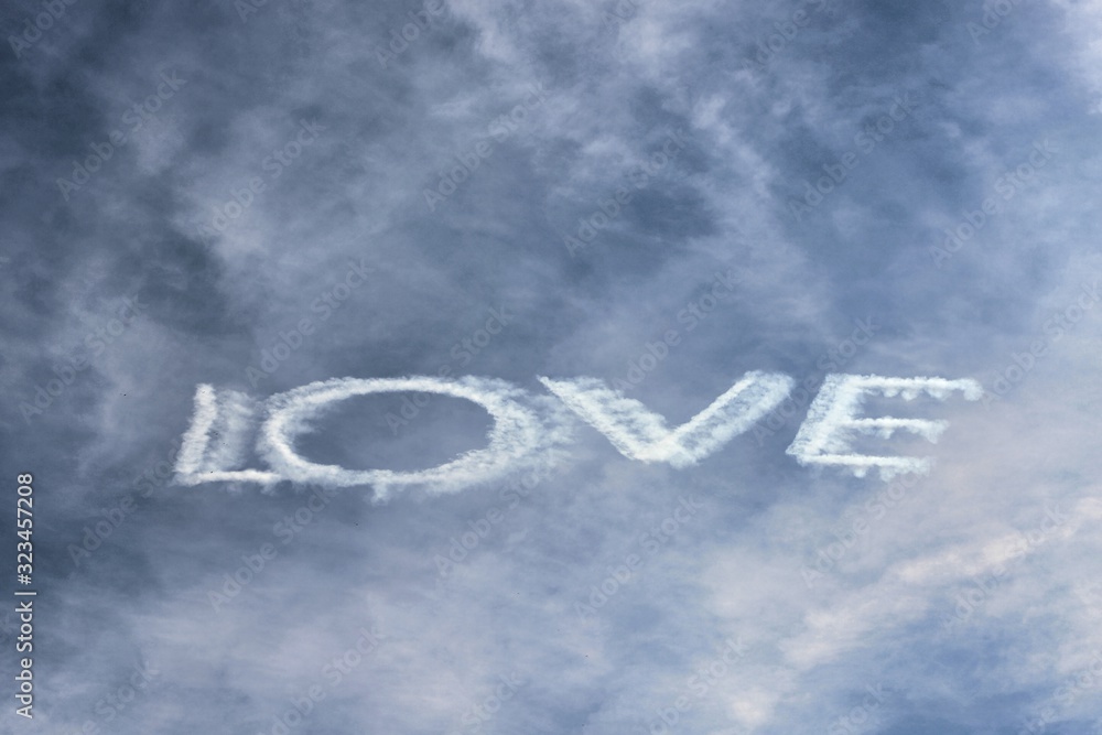 Naklejka premium Inspirational message written in the sky