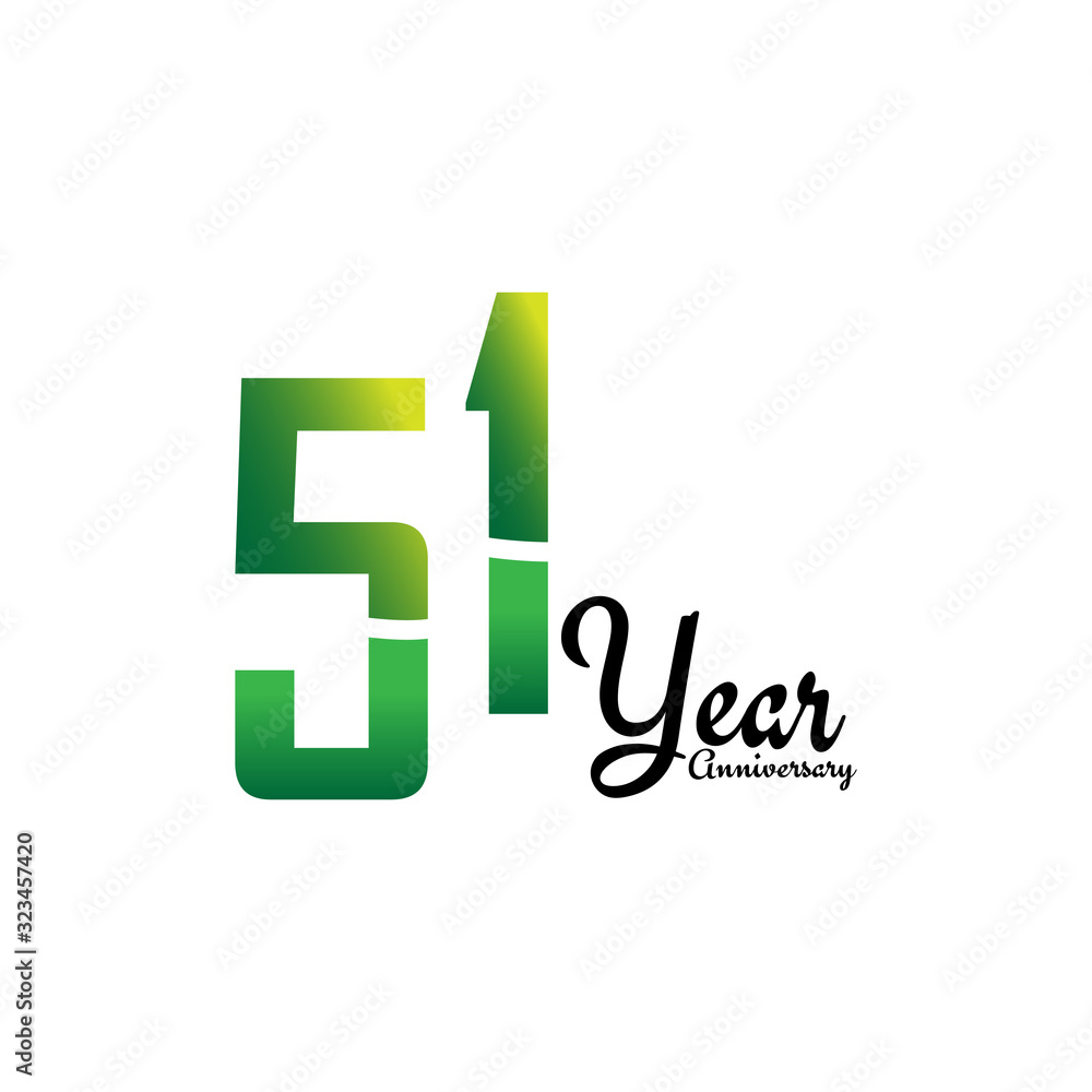 51 Years Anniversary Celebration Logo Vector Template Design Illustration 51 Years Anniversary Celebration Logo Vector Template Design Illustration