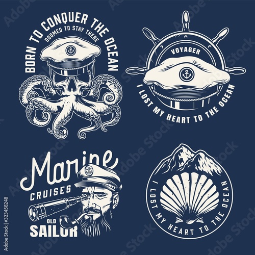 Vintage marine emblems