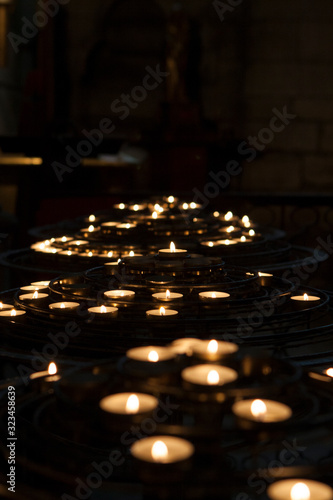 candles in the church