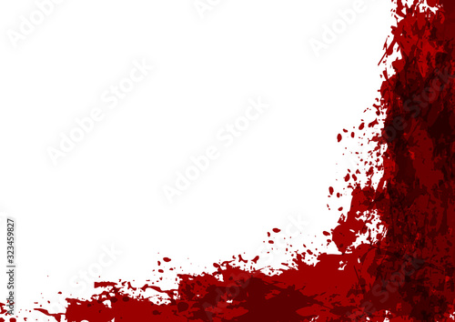 abstract vector splatter red color on white color design background. illustration vector design.