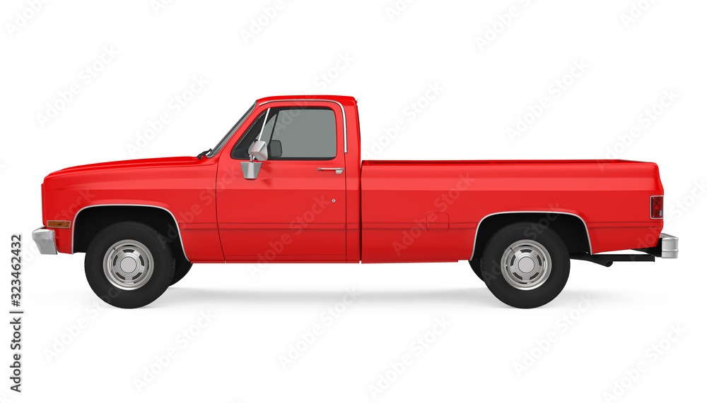 Vintage Pickup Truck Isolated
