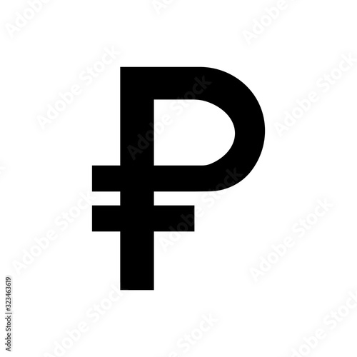 Ruble outline icon. Symbol, logo illustration for mobile concept and web design.