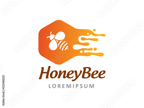 Honey logo template design, icon, symbol