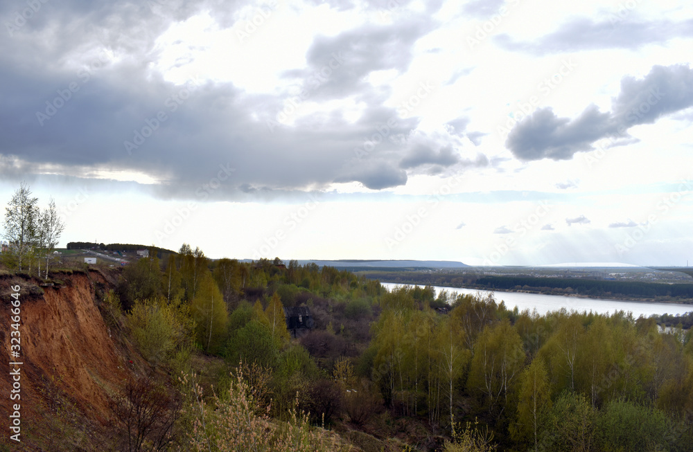 panorama of the Oka river. Russia