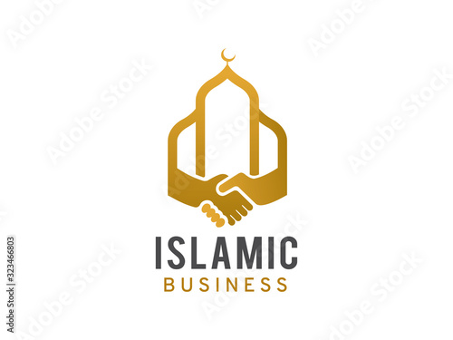 Islamic business logo template design, icon, symbol