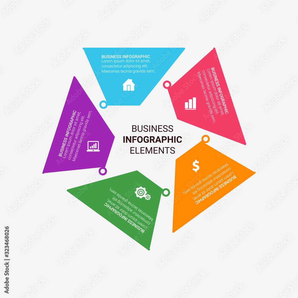 Presentation business infographic template with 3, 4, 5, 6 options. Vector illustration. Presentation business infographic template with 3, 4, 5, 6 options. Vector illustration.