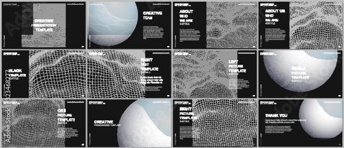Presentation design vector template, multipurpose template for presentation slide, flyer, brochure cover design, infographic report.Cyberspace technology, futuristic digital science technology concept