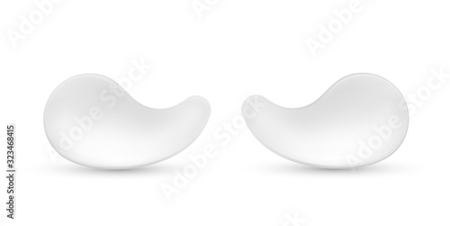Hydrogel eye patches isolated on white background