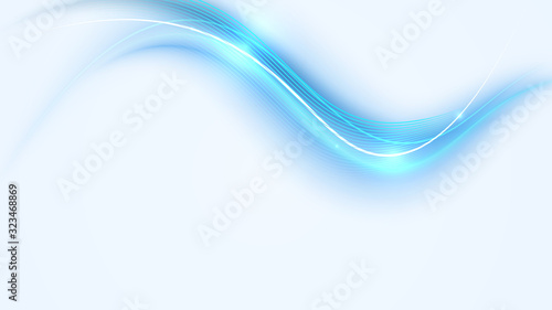 Blue elegant neon water splash