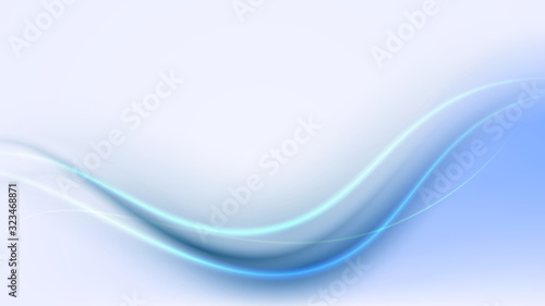 Blue elegant neon water stream