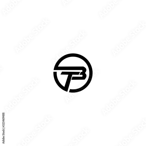 BT B T Circle Letter Design Vector
