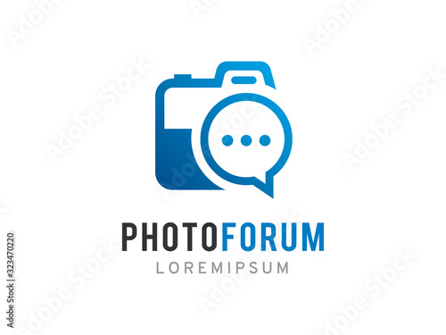 Photography forum logo template design, icon, symbol