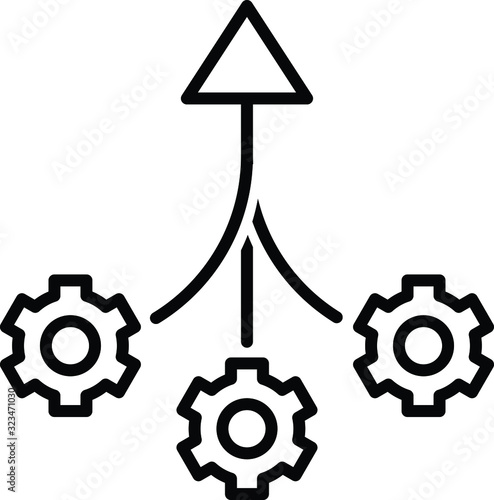 Consolidation icon, compound icon, vector illustration