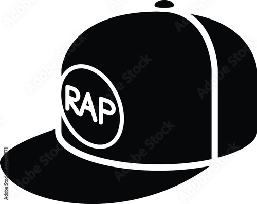 Cap icon, vector line illustration