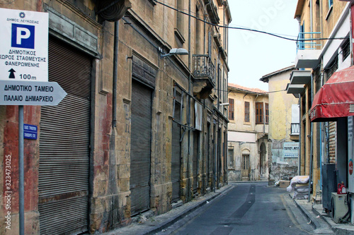 narrow street in old town of nicosia , cyprus © thanasis