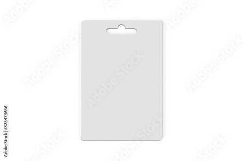 Blank gift card for branding, 3d render illustration.
