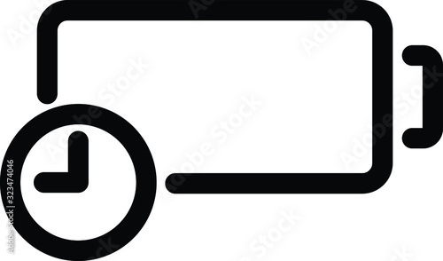 Long Battery Life Icon, vector illustration