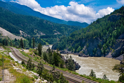 Photo Fraser River and Pacific Canadian Railway.
