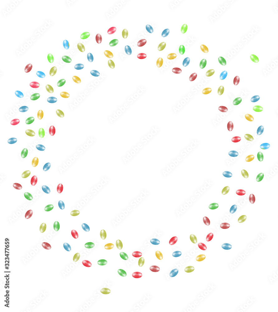 Easter egg circle, frame, isolated on white. Easter egg circle, frame, isolated on white.