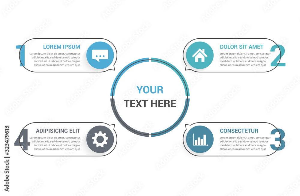 Infographic Template with 4 Elements