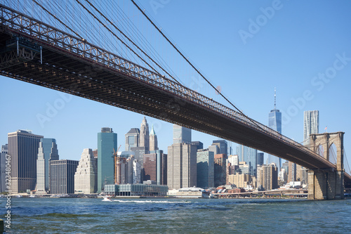 All Rights View of New York City from Brooklyn Bridge Park