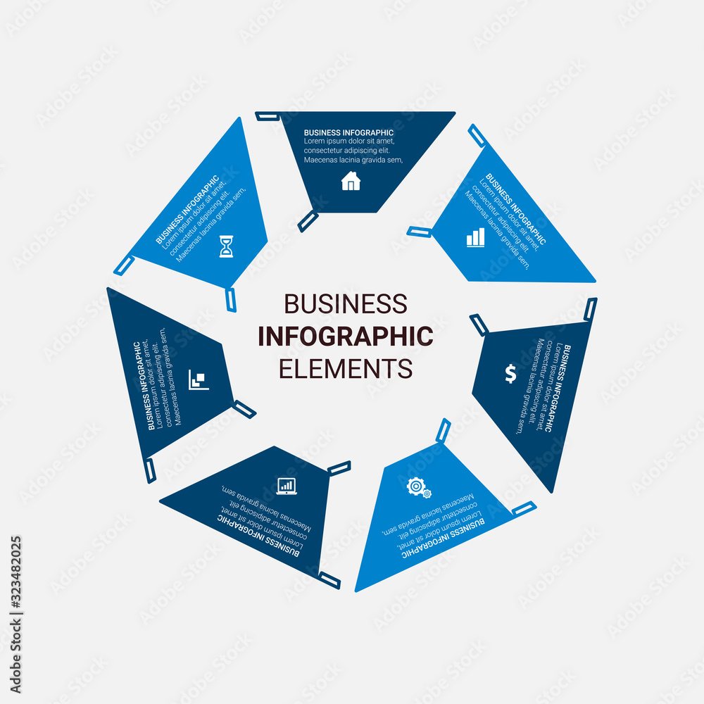 Infographic template with 3, 4, 5, 6 options. Can be used as a chart, diagram, graph, workflow layout, for web, report, business infographics. Infographic template with 3, 4, 5, 6 options. Can be used as a chart, diagram, graph, workflow layout, for web, report, business infographics.