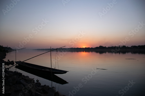 The light falls on the Mekong at Phon Phisai.