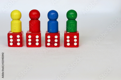 we are all winners - game piece with dice