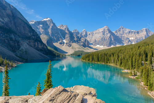 Majestic mountain lake in Canada. © karamysh