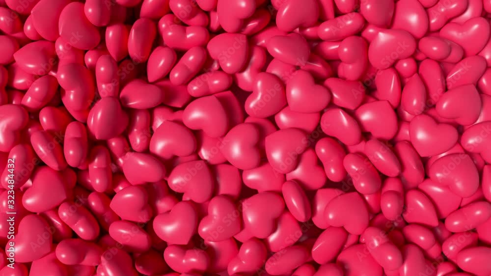 4K Many Red 3D Love Hearts Mixing in Pool Abstract Motion Design Background 4K Many Red 3D Love Hearts Mixing in Pool Abstract Motion Design Background