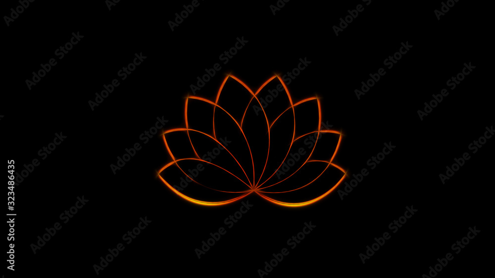 Obraz premium lotus flower zen illustation
