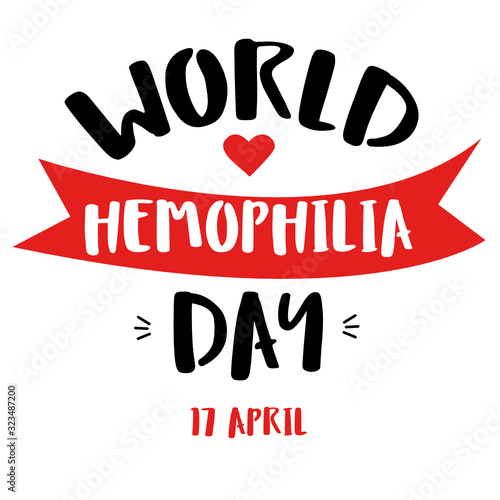 World Hemophilia Day, Poster Or Banner Background. Healthcare, medical concept. 17 april, blood diseases. 